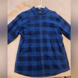 Eddie Bauer Men’s Large Navy Flannel